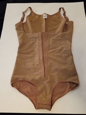 Children's Tan Shapewear Bodysuit with Front Hook Closure